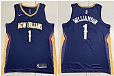 Pelicans 1 Zion Williamson Navy Nike Swingman Jersey,baseball caps,new era cap wholesale,wholesale hats